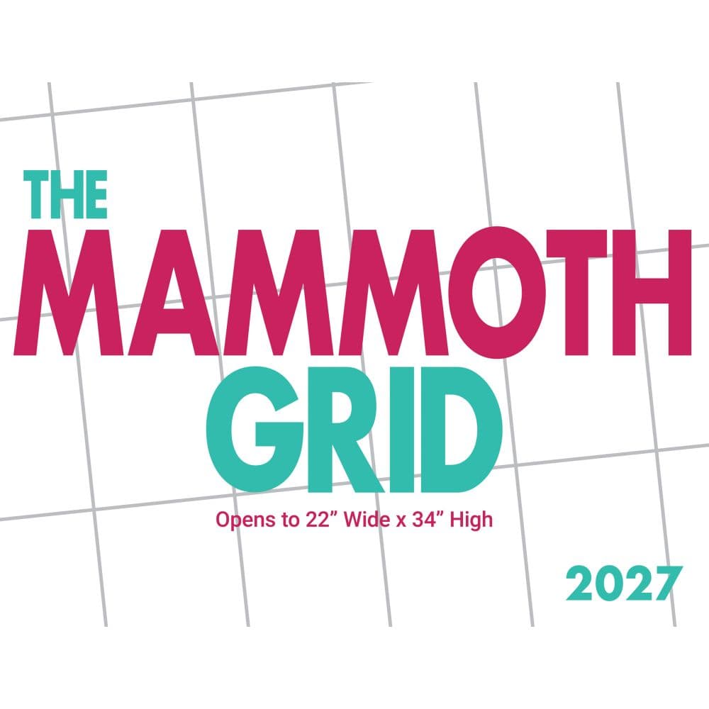 Mammoth Grid 2027 Wall Calendar Main Product Image