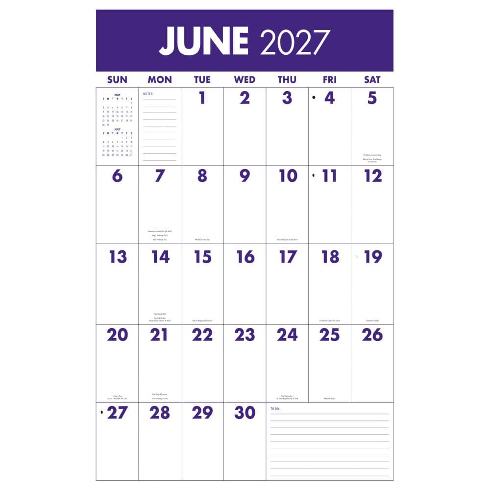 Mammoth Grid 2027 Wall Calendar Third Alternate Image