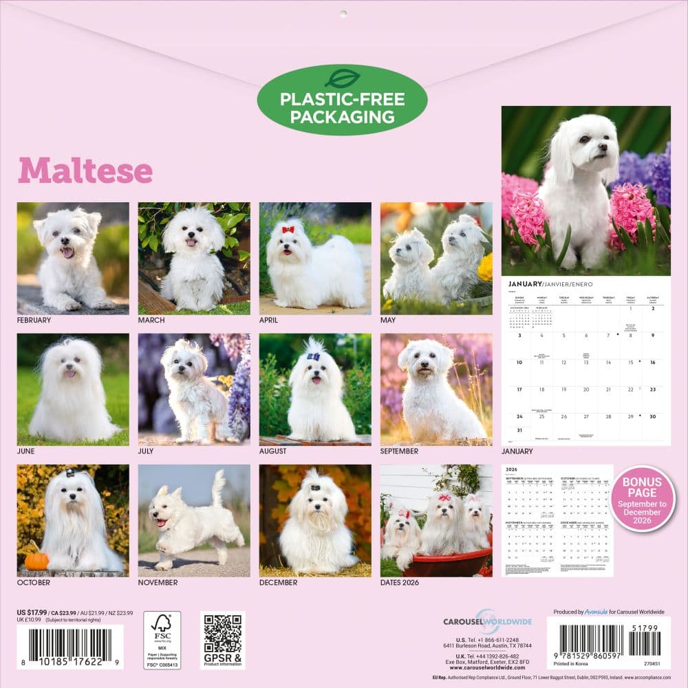 Maltese 2027 Wall Calendar First Alternate Image