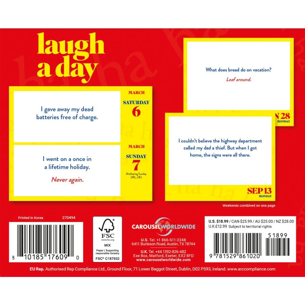 Laugh a Day 2027 Desk Calendar First Alternate Image