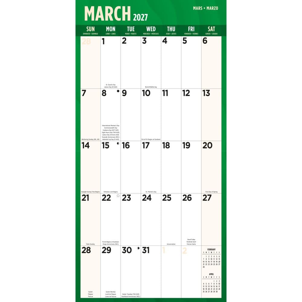 Large PrintWall 2027 Wall Calendar Second Alternate Image