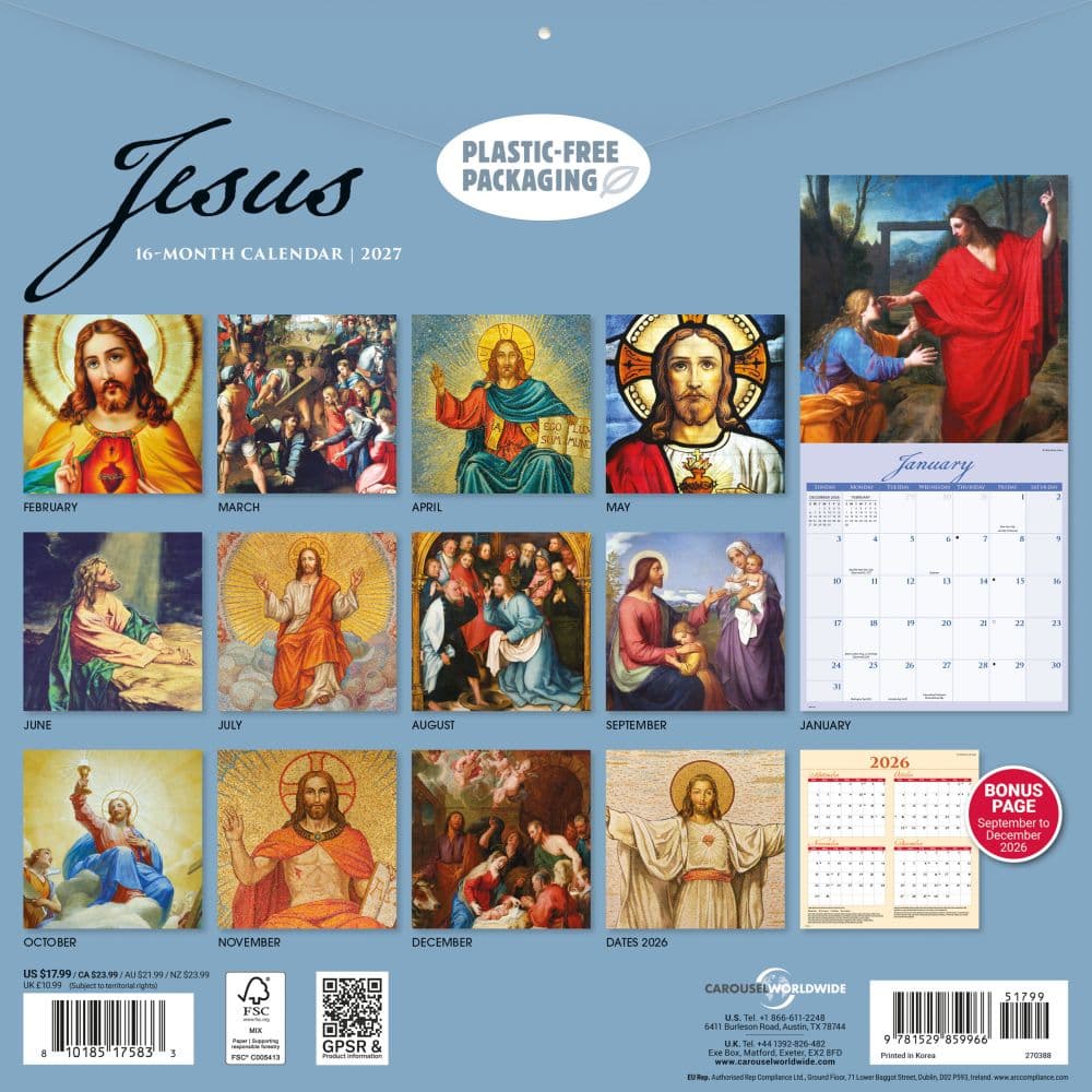 Jesus 2027 Wall Calendar First Alternate Image