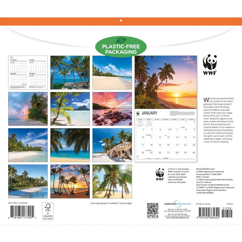 WWF Islands 2027 Wall Calendar First Alternate Image