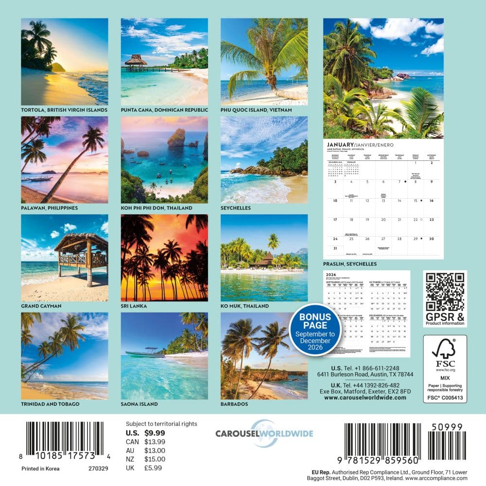 Island Paradise 2027 Mini Wall Calendar First Alternate Image
