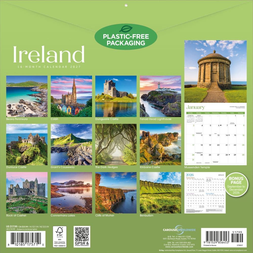 Ireland 2027 Wall Calendar First Alternate Image