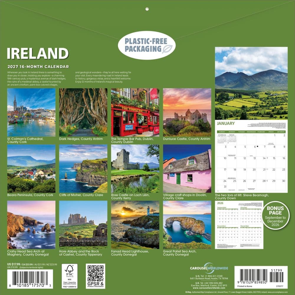 Ireland 2027 Wall Calendar First Alternate Image