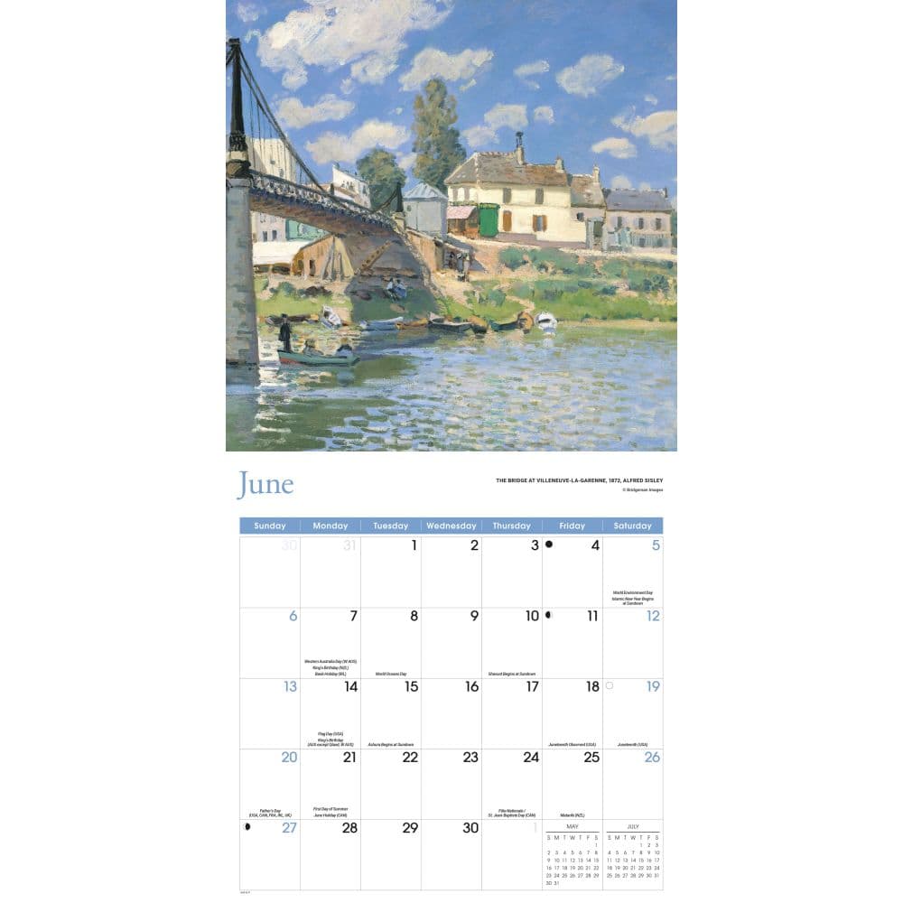 Impressionist 2027 Wall Calendar Third Alternate Image