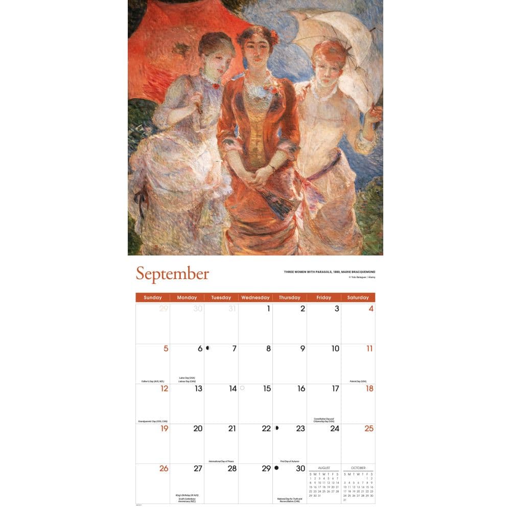Impressionist 2027 Wall Calendar Fourth Alternate Image
