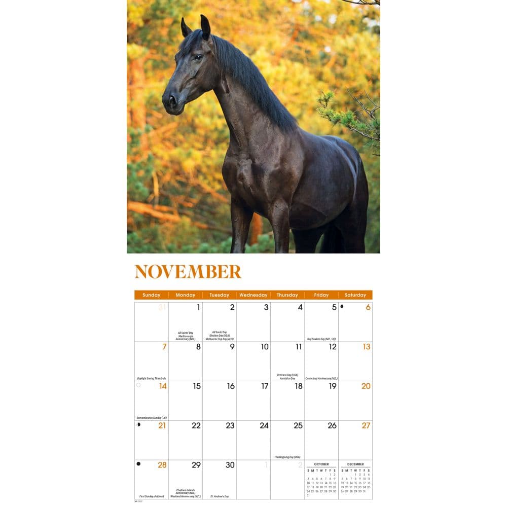 Horses 2027 Mini Wall Calendar Fourth Alternate Image