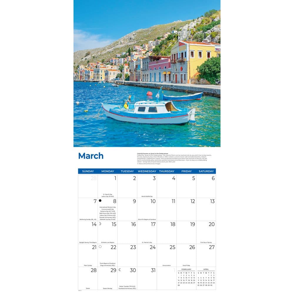 Greek Isles 2027 Wall Calendar Second Alternate Image