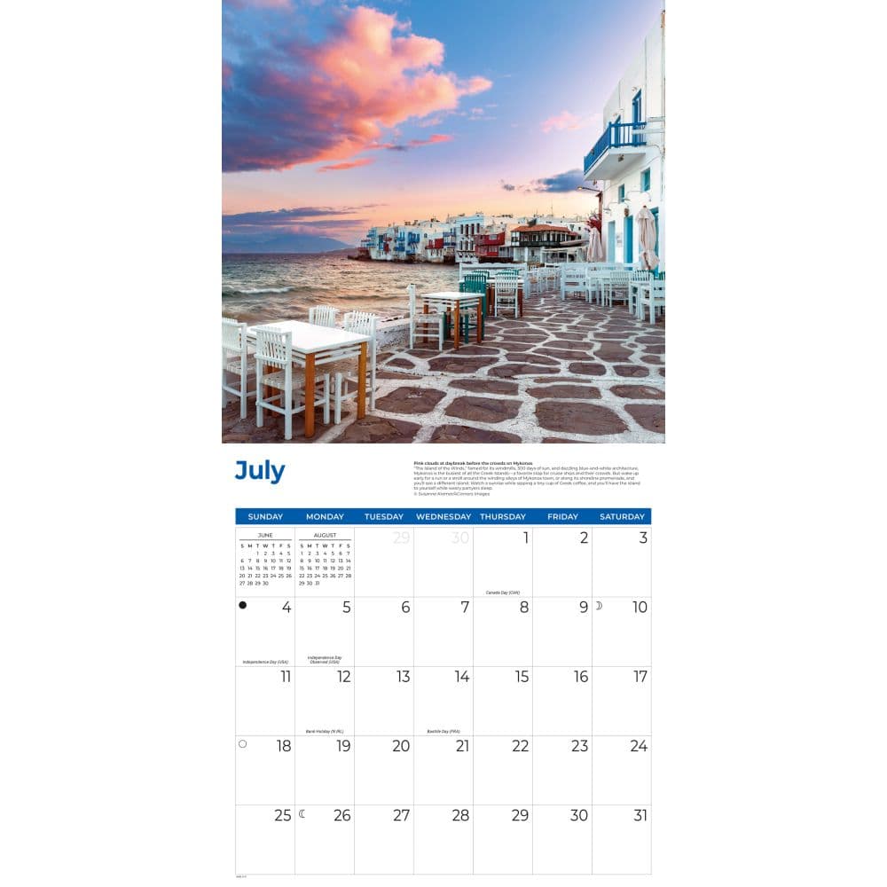 Greek Isles 2027 Wall Calendar Third Alternate Image