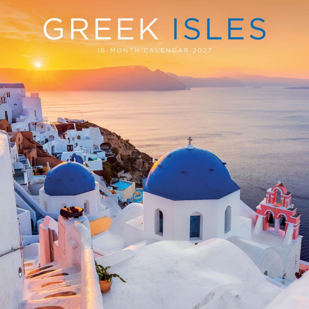 Greek Isles 2027 Mini Wall Calendar Main Product Image