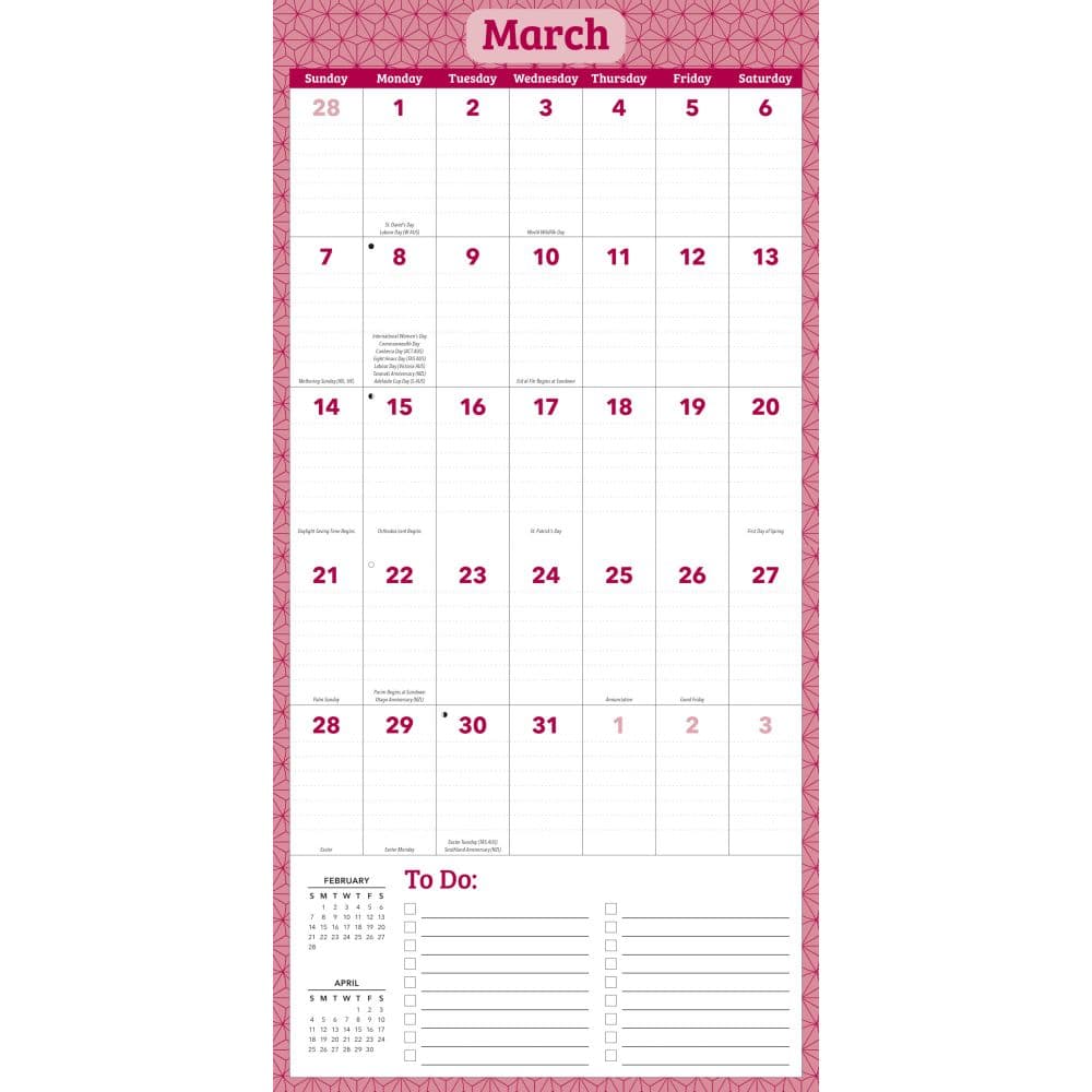 Large Grid Planner Wall 2027 Wall Calendar Second Alternate Image