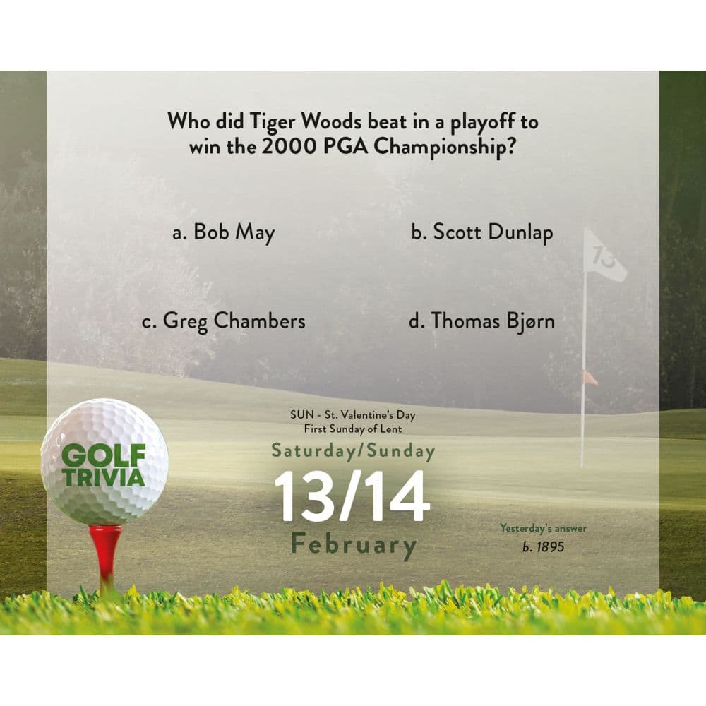 Golf Trivia 2027 Desk Calendar Second Alternate Image