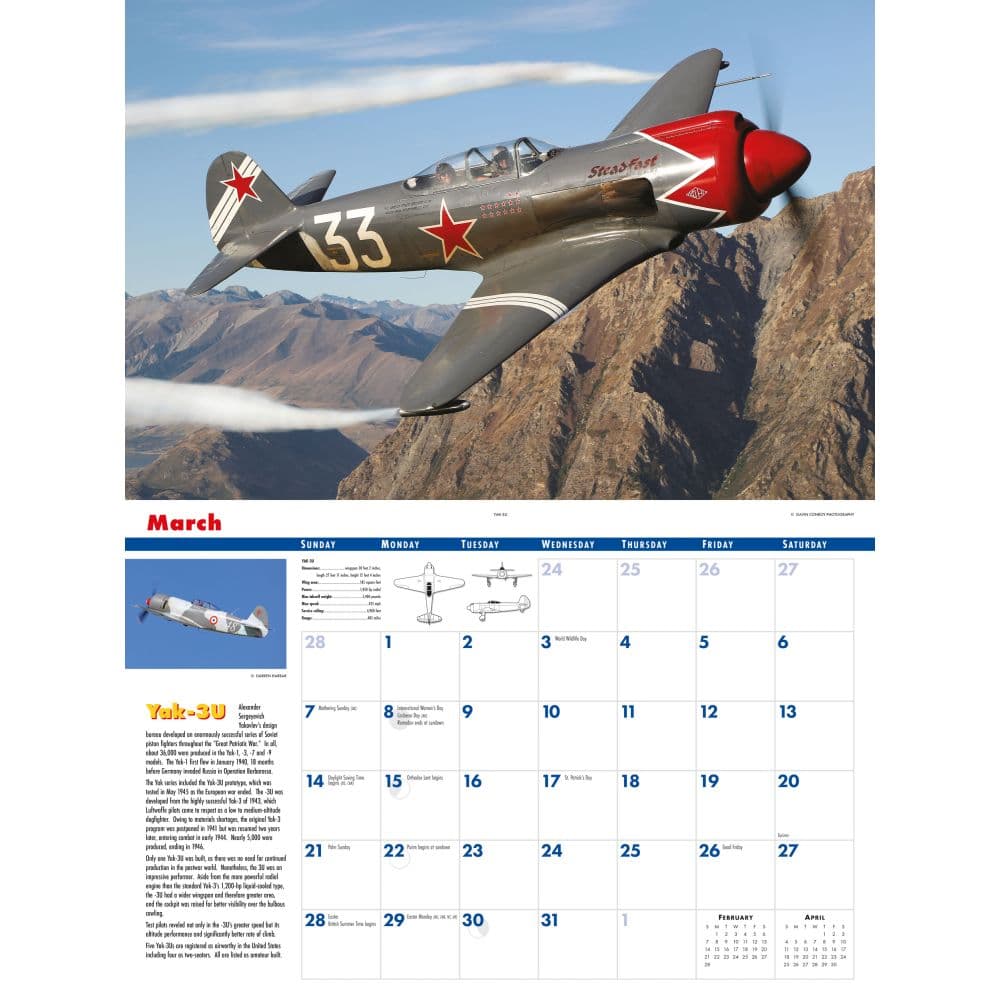 Golden Age of Flight 2027 Wall Calendar Second Alternate Image