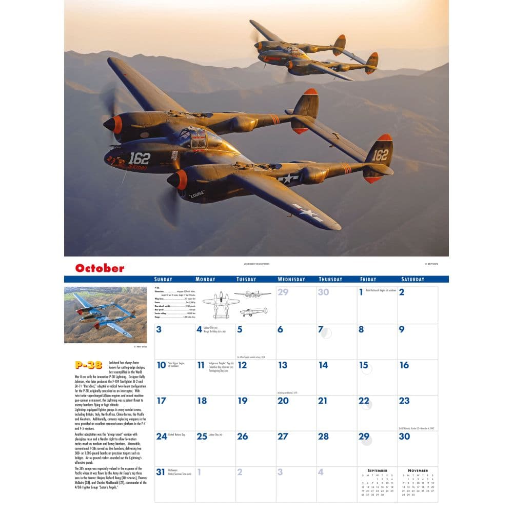 Golden Age of Flight 2027 Wall Calendar Third Alternate Image