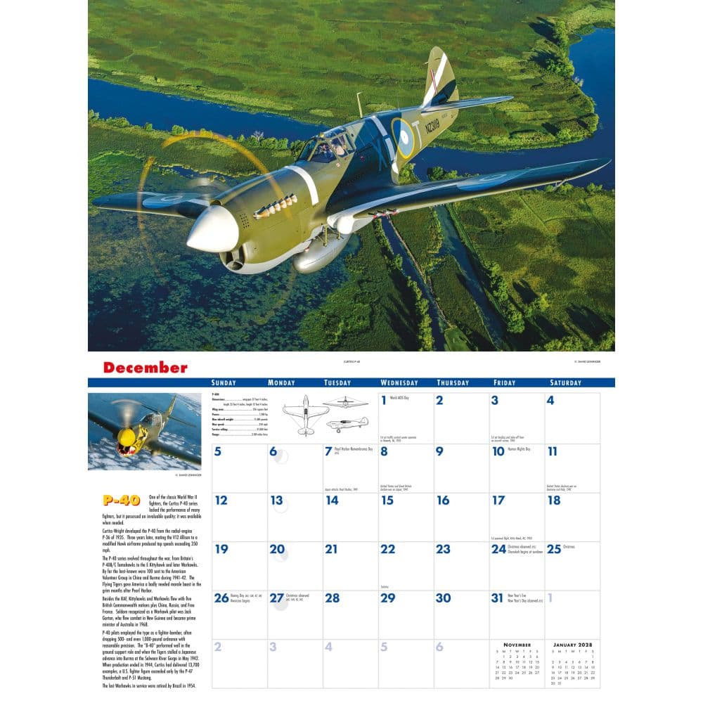 Golden Age of Flight 2027 Wall Calendar Fourth Alternate Image