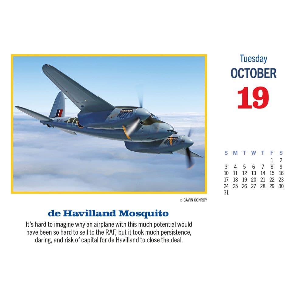 Golden Age of Flight 2027 Desk Calendar Fourth Alternate Image