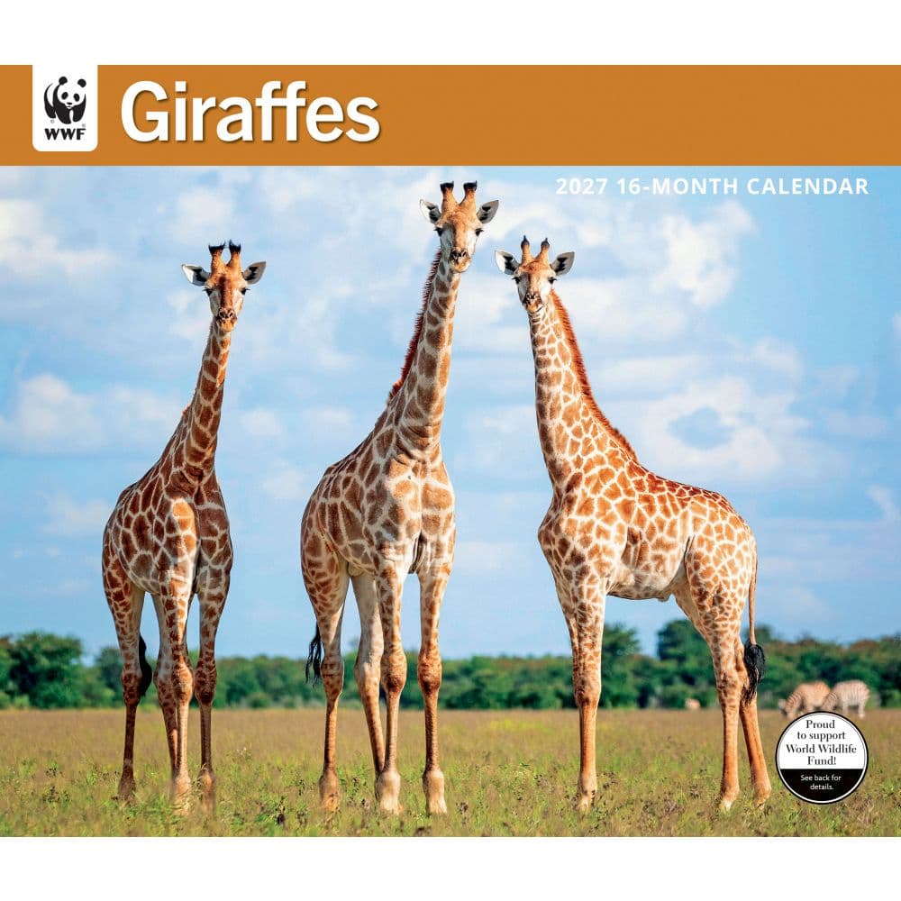 WWF Giraffes 2027 Wall Calendar Main Product Image