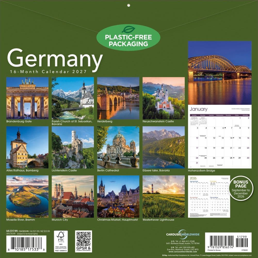 Germany 2027 Wall Calendar First Alternate Image