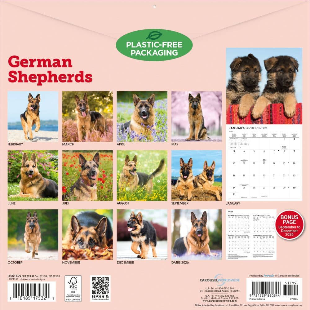 German Shepherds 2027 Wall Calendar First Alternate Image
