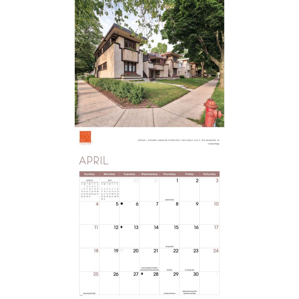 Frank Lloyd Wright 2027 Wall Calendar Second Alternate Image