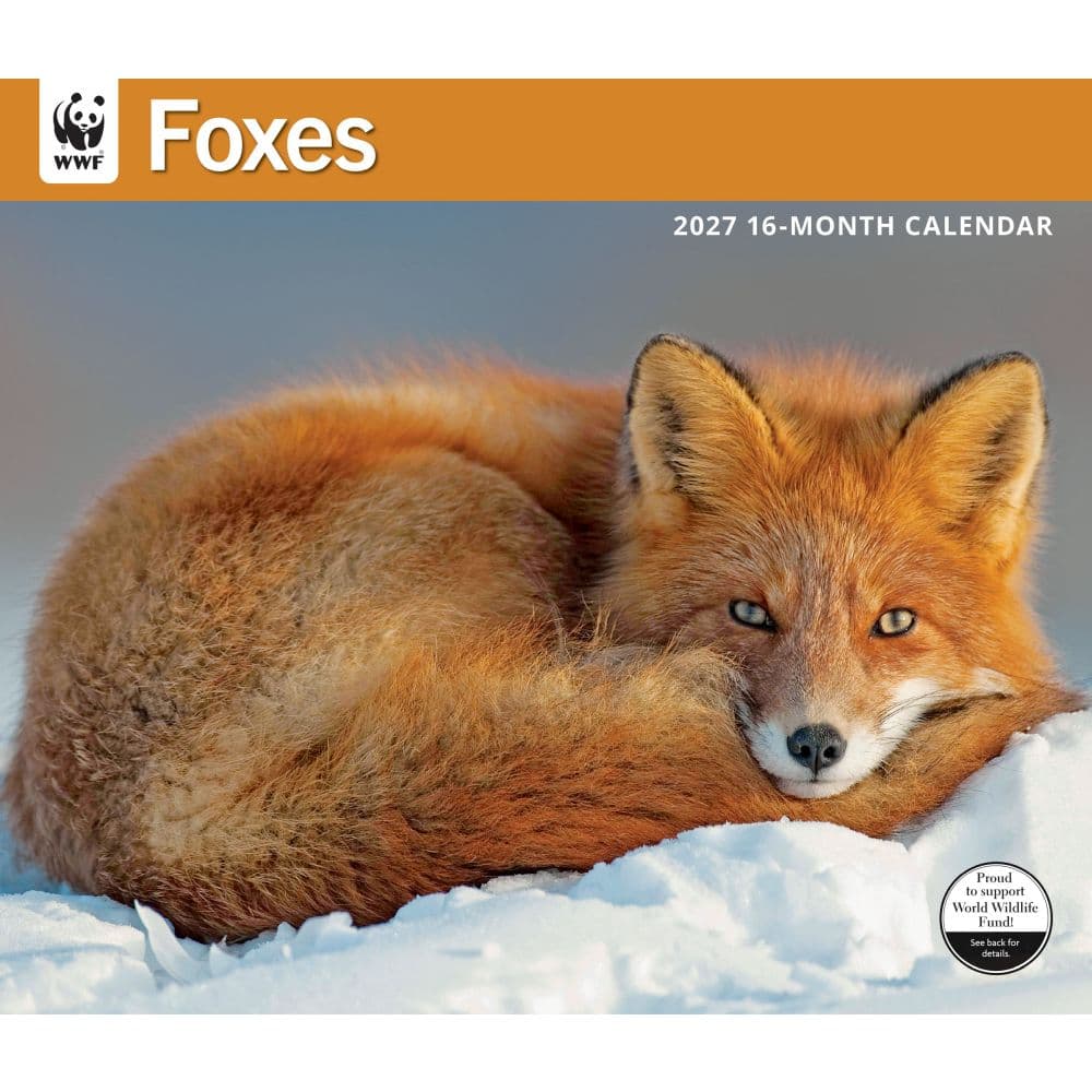 image WWF Foxes 2027 Wall Calendar Main Product Image