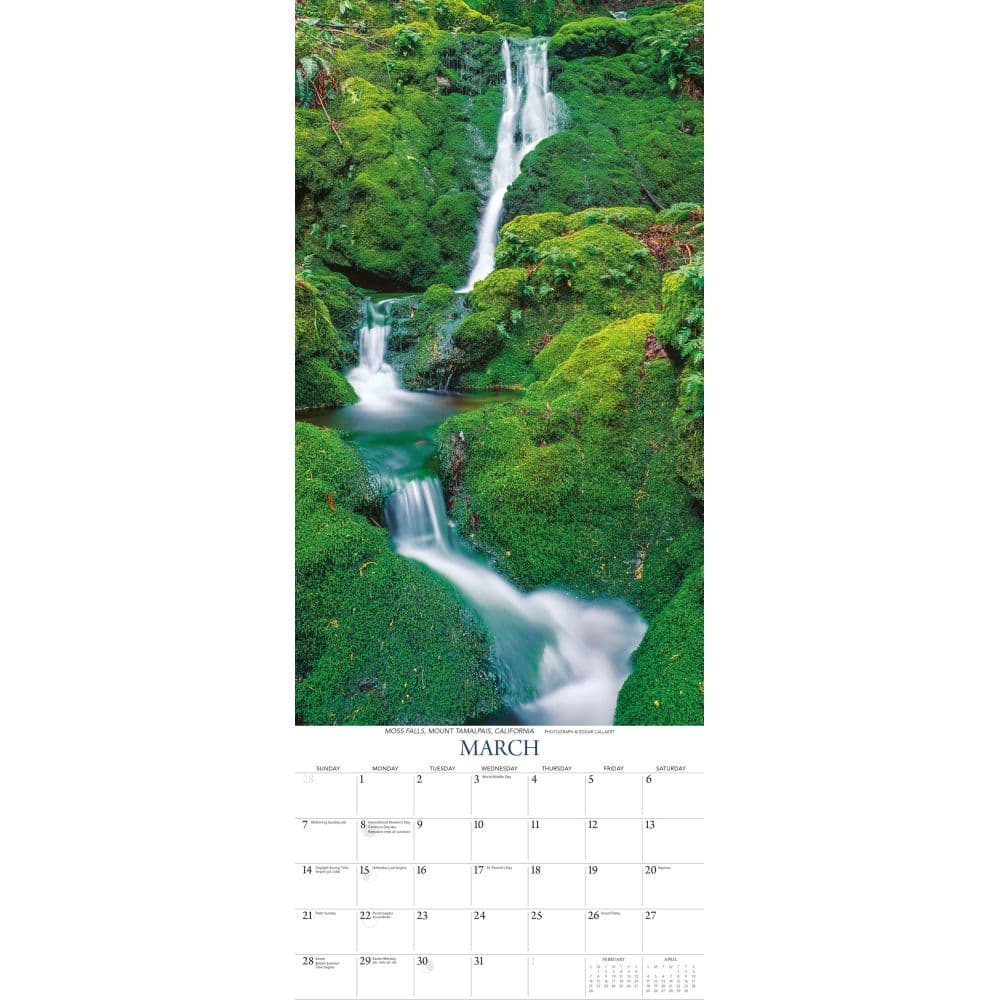 Falling Waters 2027 Vertical Wall Calendar Second Alternate Image