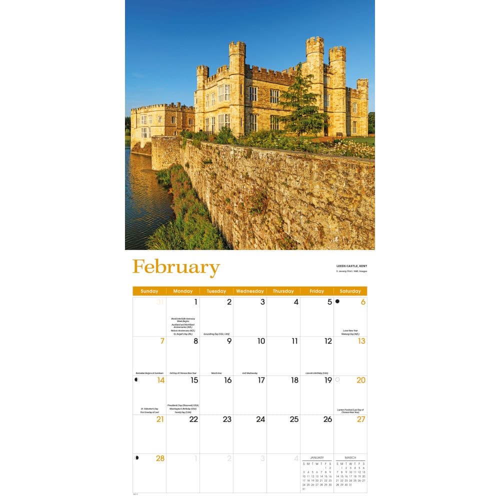 England 2027 Wall Calendar Second Alternate Image