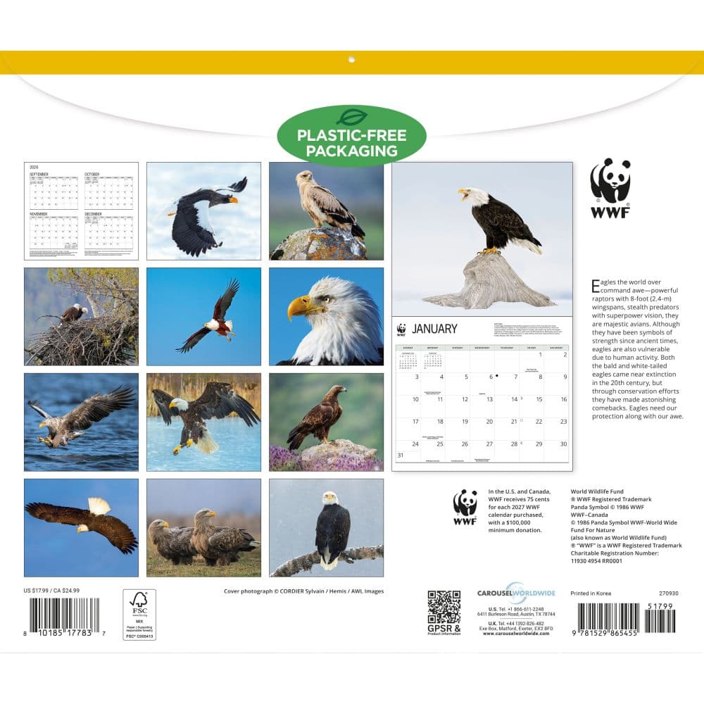 WWF Eagles 2027 Wall Calendar First Alternate Image