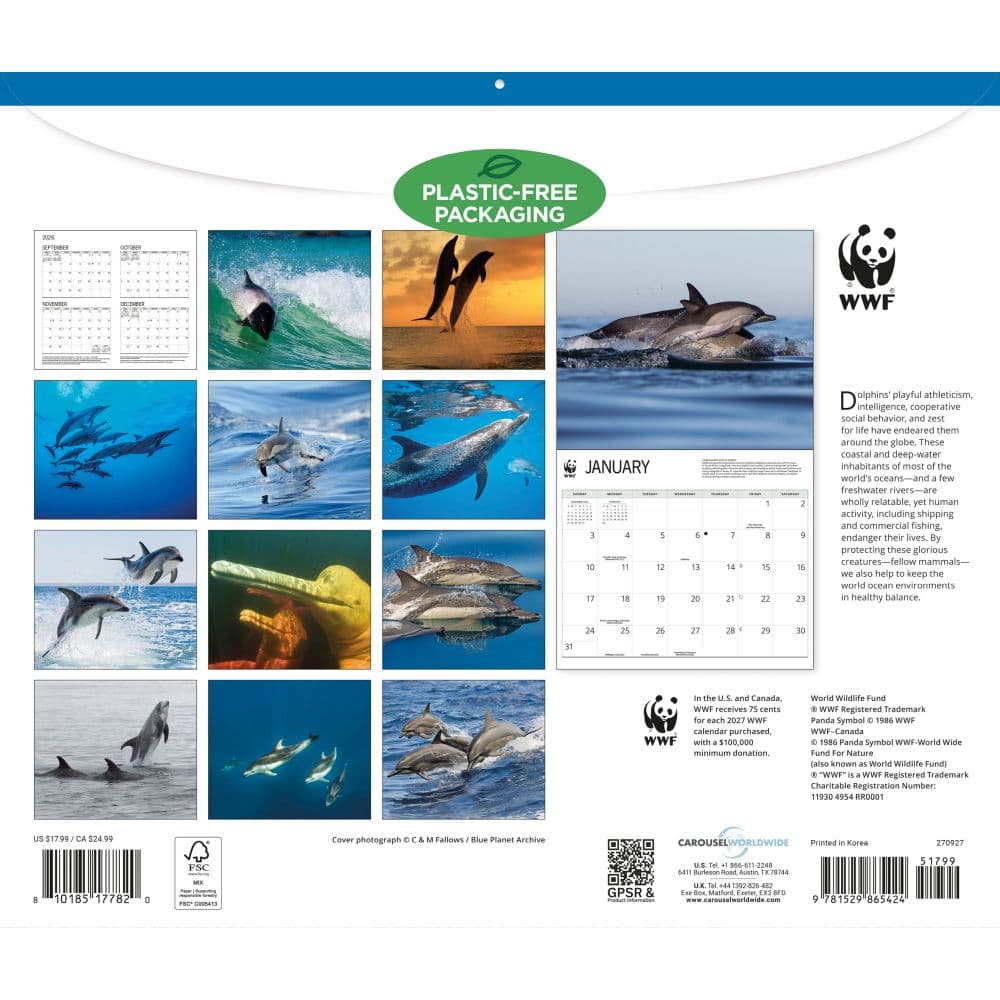 WWF Dolphins 2027 Wall Calendar First Alternate Image