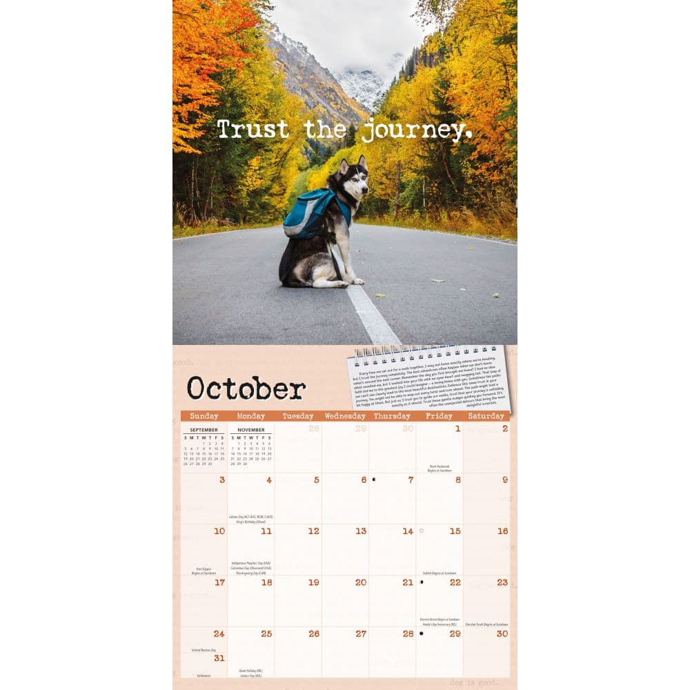 Dog is Good Fur Covered Wisdom 2027 Wall Calendar Fourth Alternate Image