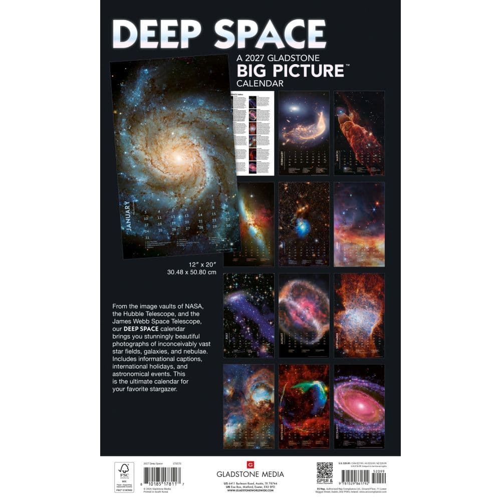 Deep Space 2027 Vertical Wall Calendar First Alternate Image