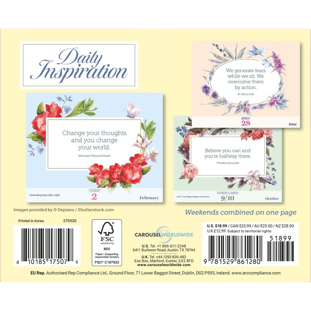 Daily Inspiration 2027 Desk Calendar First Alternate Image