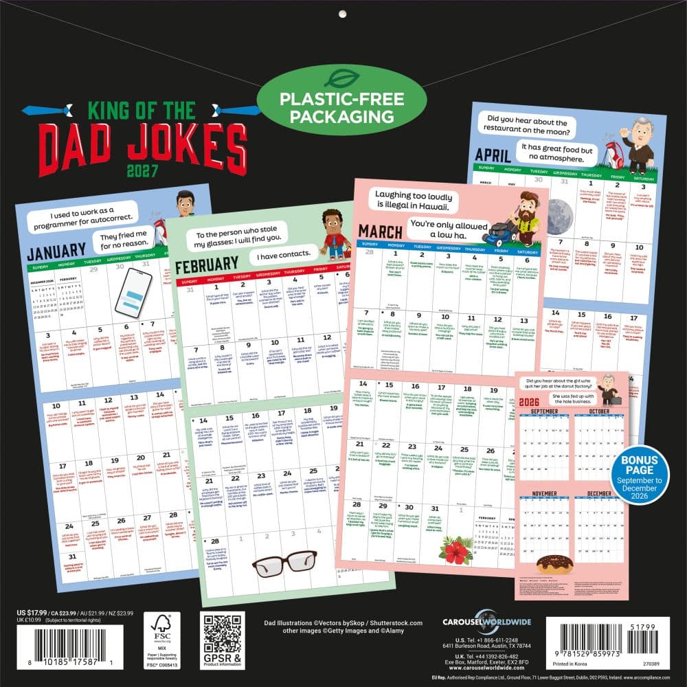 King of the Dad Jokes 2027 Wall Calendar First Alternate Image