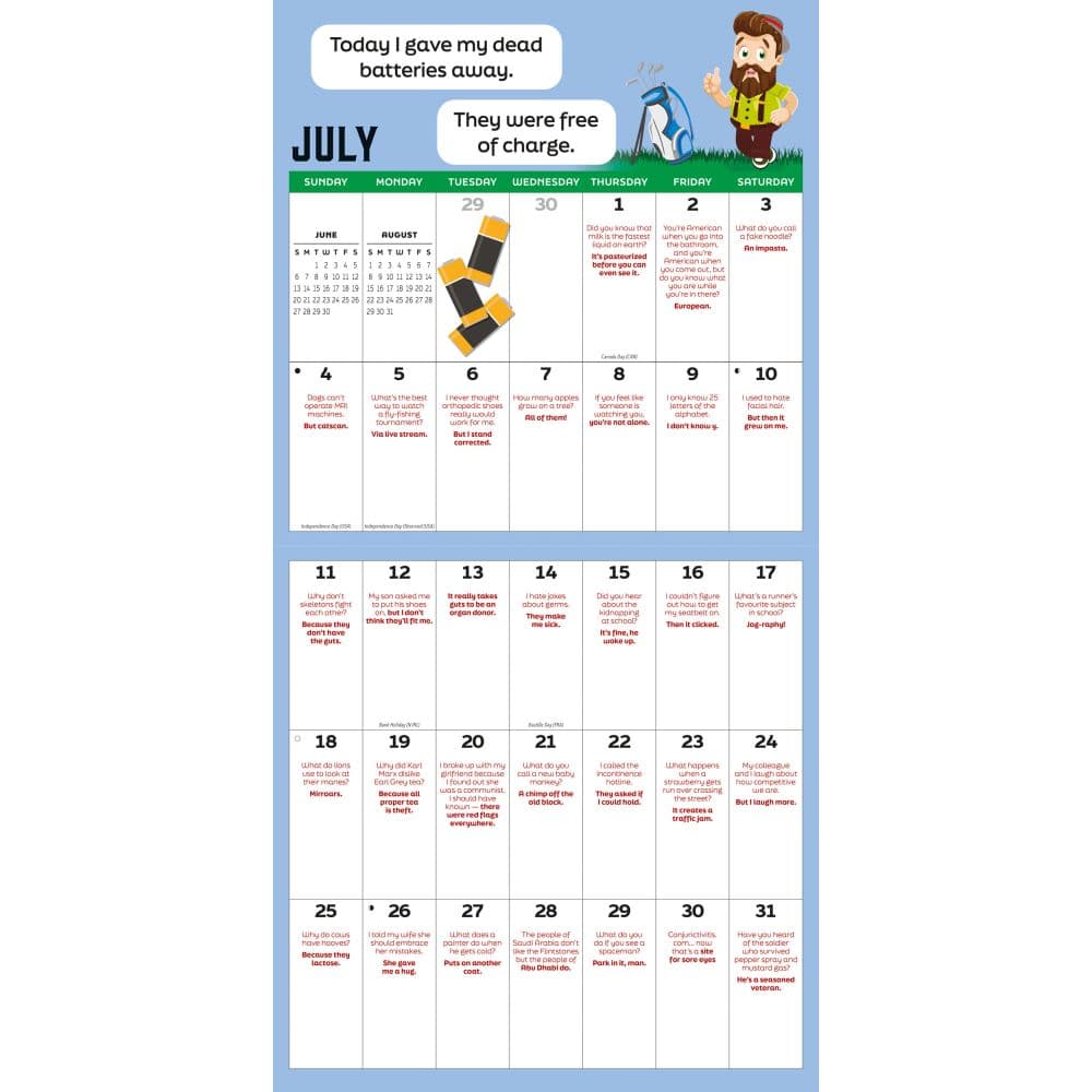 King of the Dad Jokes 2027 Wall Calendar Third Alternate Image