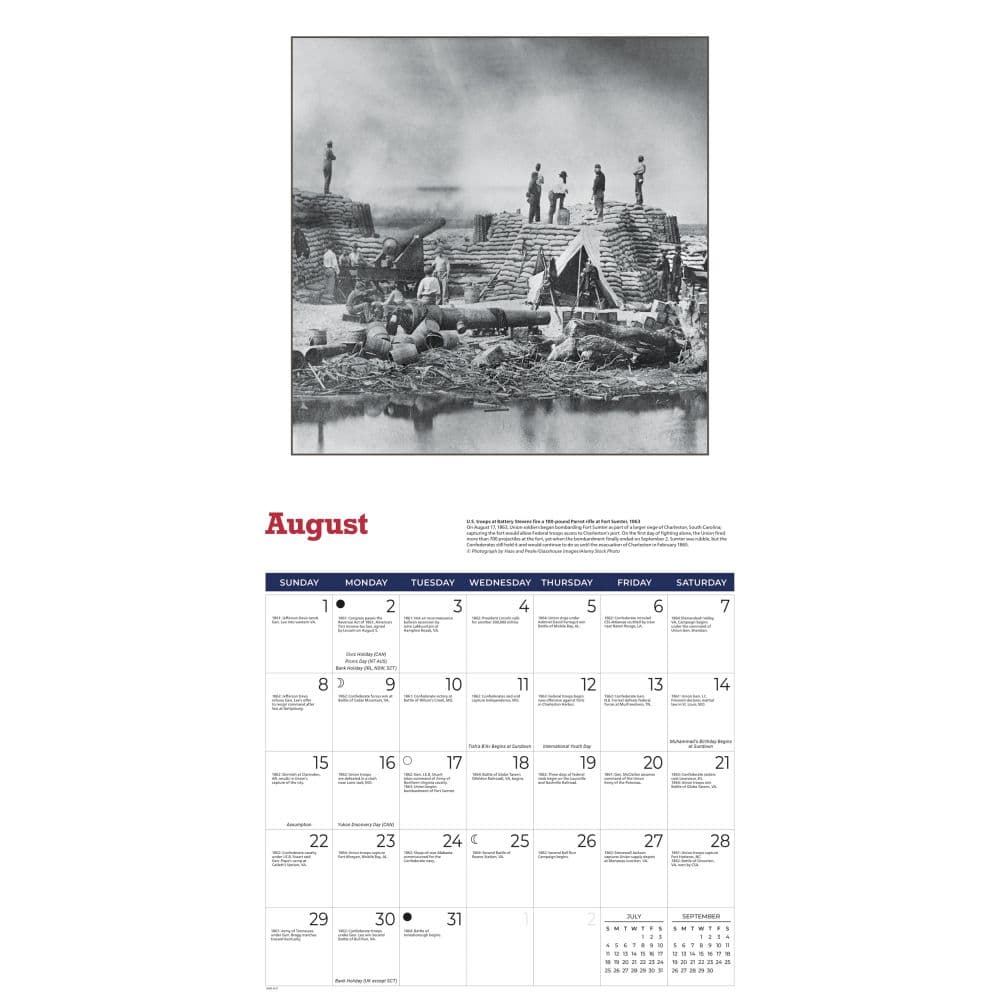 Civil War Daily Facts 2027 Wall Calendar Third Alternate Image