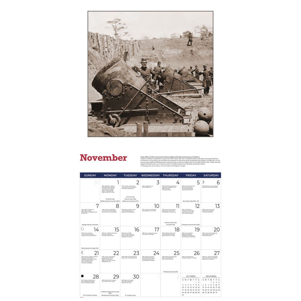 Civil War Daily Facts 2027 Wall Calendar Fourth Alternate Image