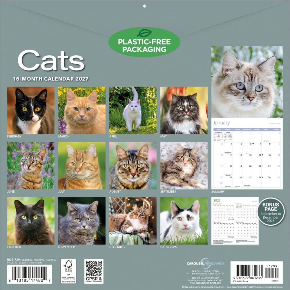 Cats 2027 Wall Calendar First Alternate Image
