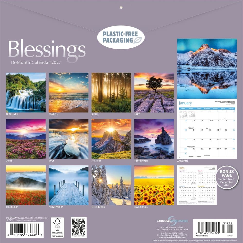 Blessings 2027 Wall Calendar First Alternate Image