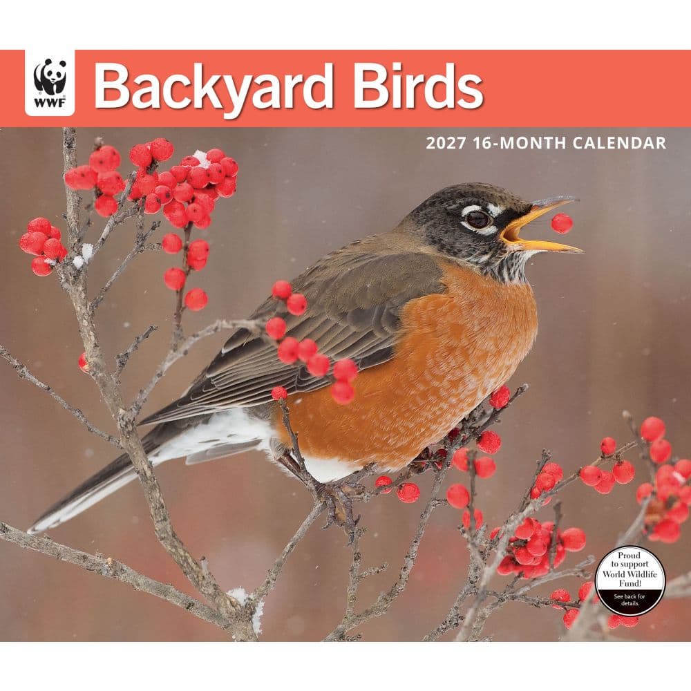 WWF Backyard Birds 2027 Wall Calendar Main Product Image