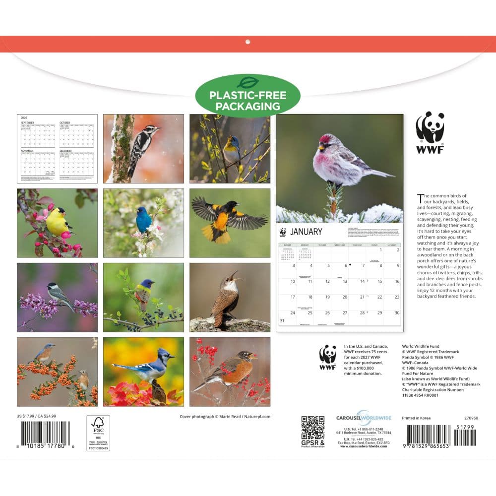 WWF Backyard Birds 2027 Wall Calendar First Alternate Image