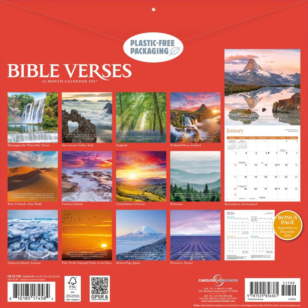 Bible Verses 2027 Wall Calendar First Alternate Image