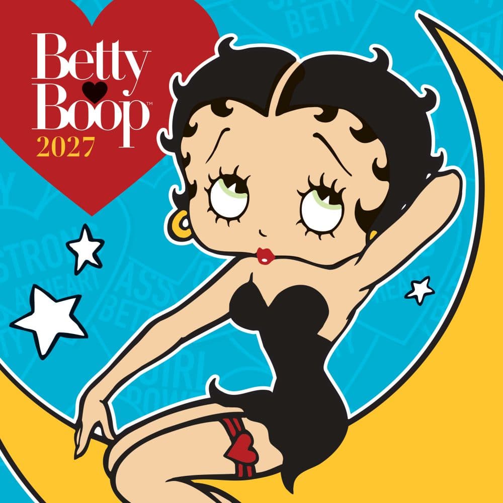 Betty Boop USA Illustrated Sunday Start 2027 Wall Calendar Main Product Image