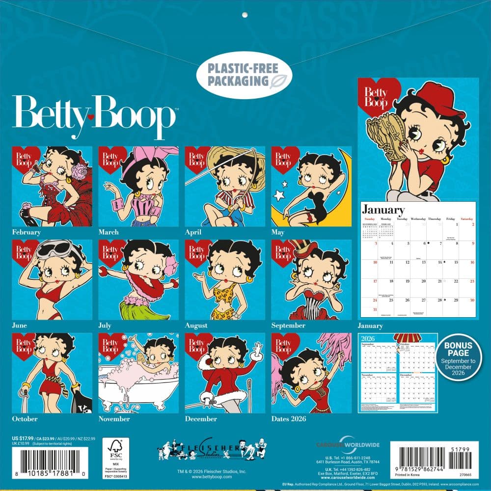 Betty Boop 2027 Wall Calendar - Calendars.com