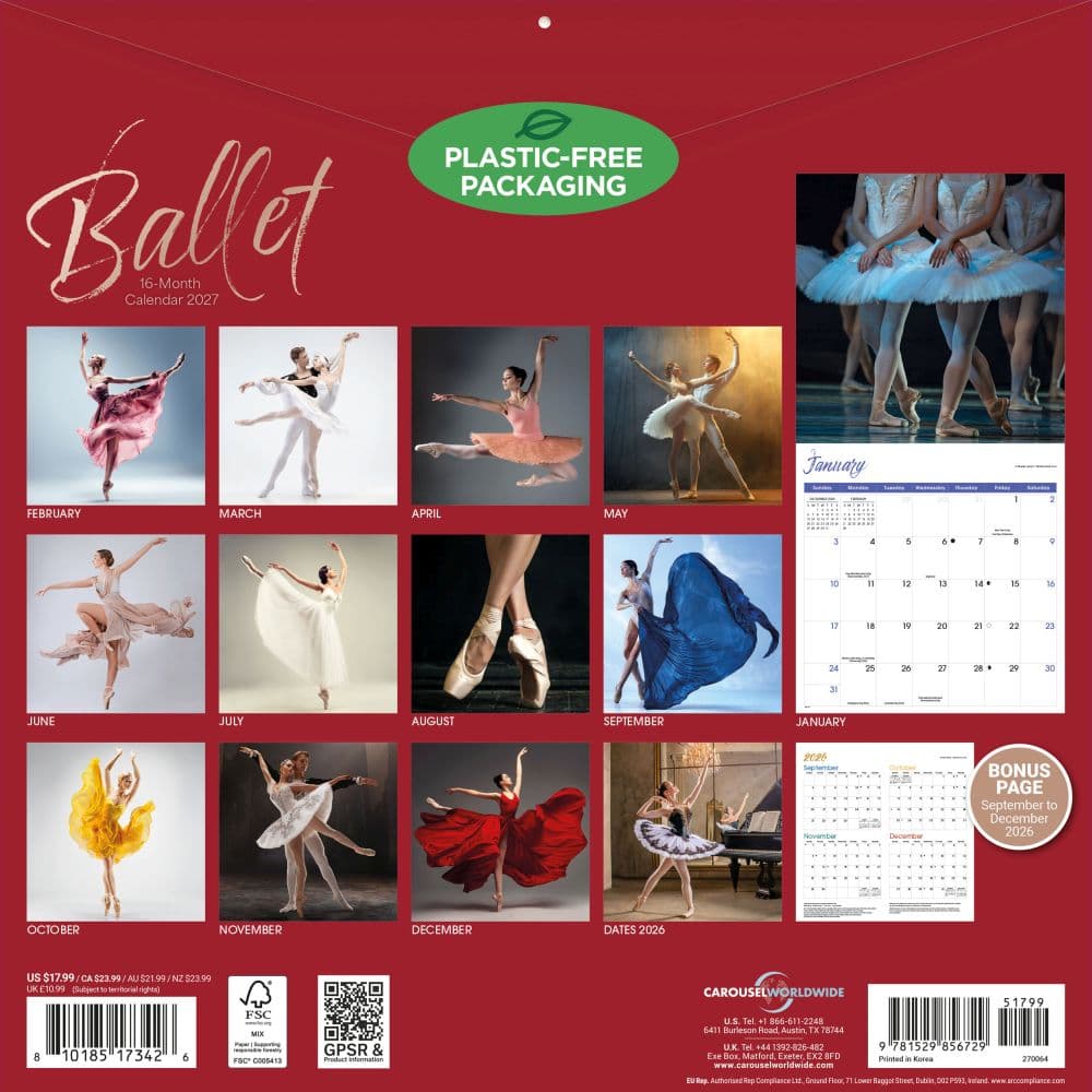 Ballet 2027 Wall Calendar First Alternate Image