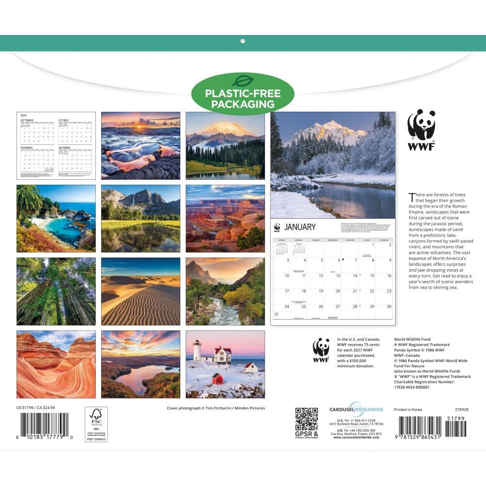 WWF American Landscapes 2027 Wall Calendar First Alternate Image