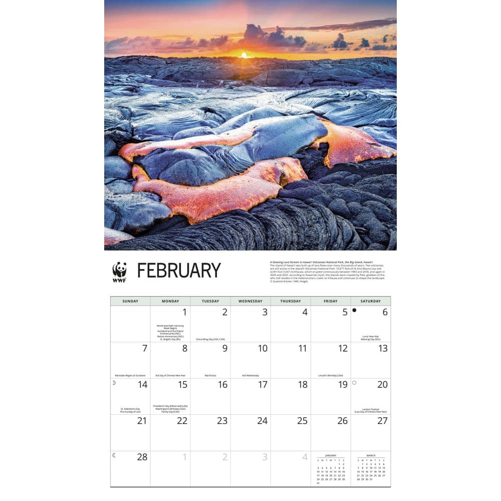 WWF American Landscapes 2027 Wall Calendar Second Alternate Image