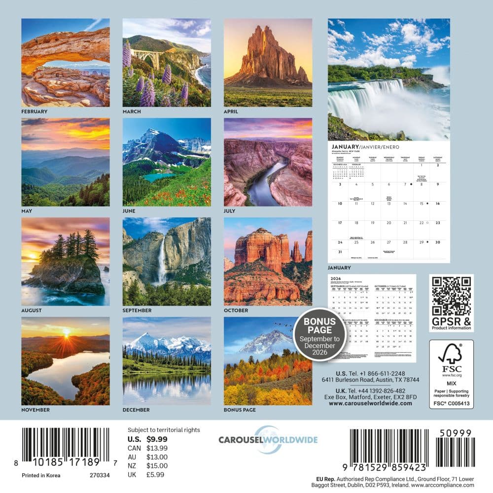 America 2027 Mini Wall Calendar First Alternate Image