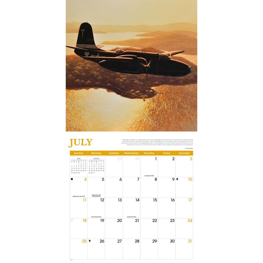 Aircraft Classic 2027 Wall Calendar Third Alternate Image